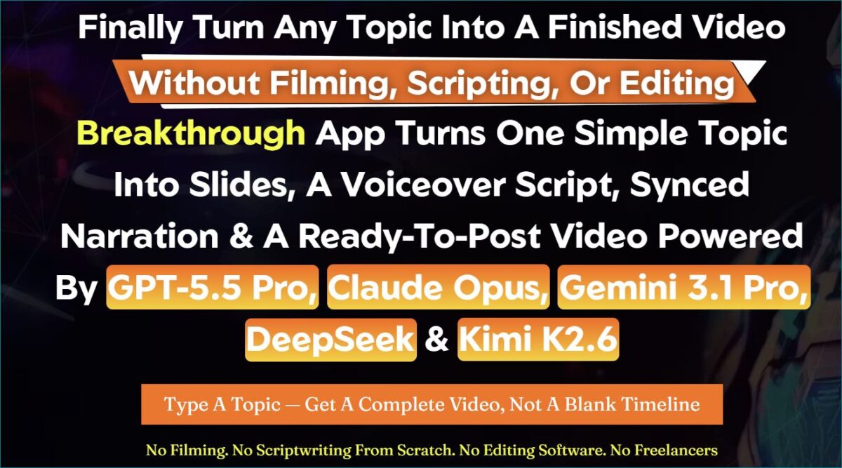 AI Video Studio Review 2026 AI video generator dashboard with features, pricing, OTOs and commercial license