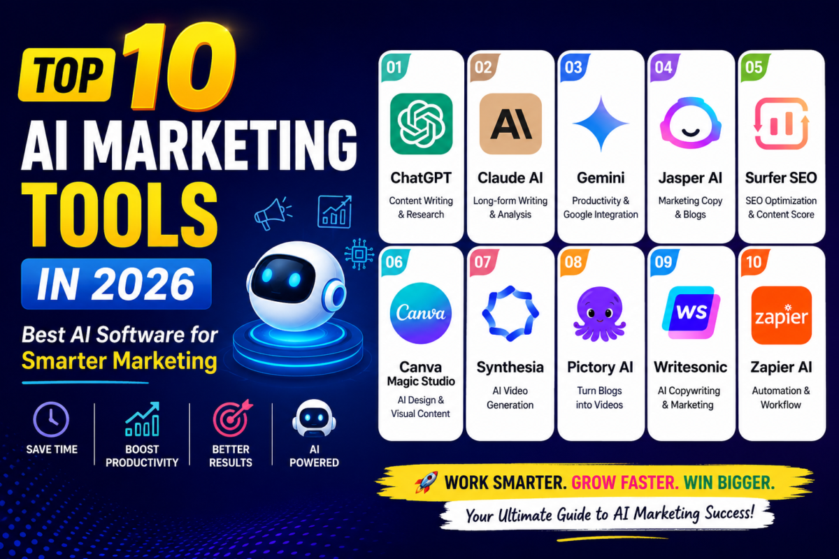 Top 10 AI Marketing Tools in 2026