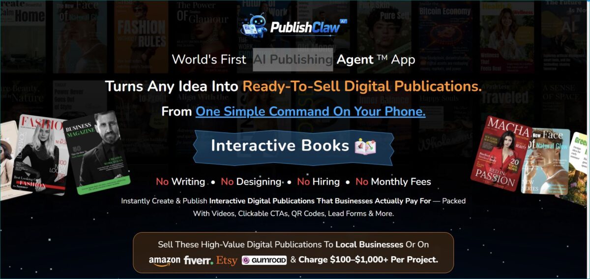 PublishClaw AI Review 2026 Dashboard and AI Publishing Software