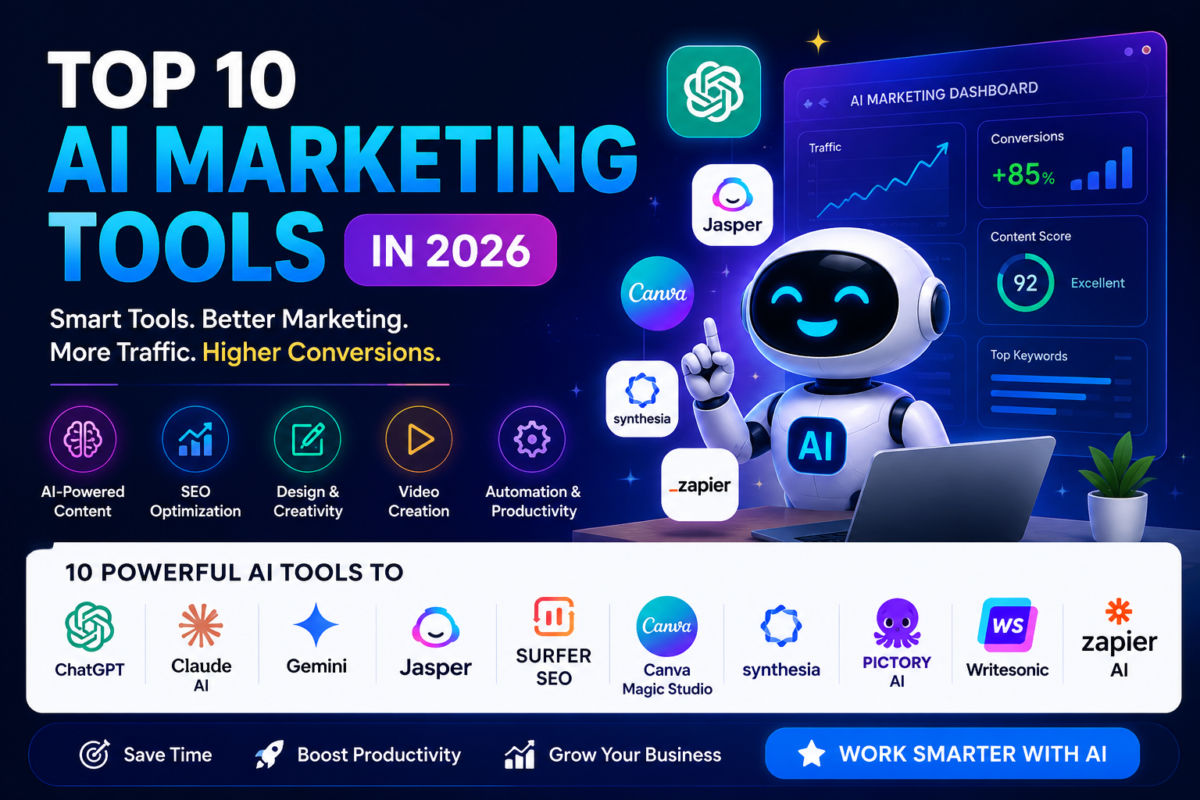 Top 10 AI Marketing Tools in 2026 